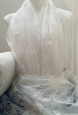 £5 • Buy Genuine Vintage 1980s Lace Fabric 2 Yard Piece Floristry Wrap Crafts  45” Wide 