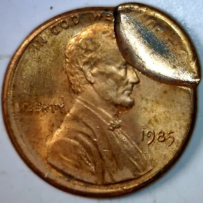 $54.99 • Buy 1985 ERROR BROCKAGE Lincoln Cent BU + Coin LOT #1  NR