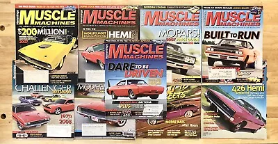 Lot Of 9 Issues Hemmings Muscle Machines Magazine Mopar Charger Challenger Cuda • $11.04
