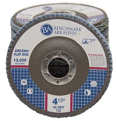 10 Pack 4.5” X 7/8  Professional 40 Grit Zirconia Flap Disc Grinding Wheels T29 • $19.75