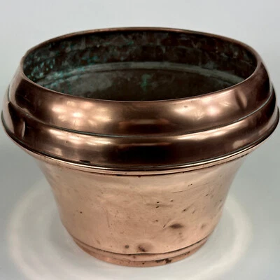 £18 • Buy Vintage French Villedieu Stamped Indoor Planter, Copper Plant Pot
