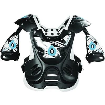 SIX SIX ONE Chest Protector Black/white MTB BMX ATV MX Off Road Adult Large  • $39.99