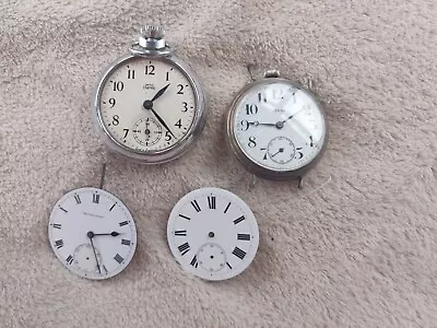 Job Lot Vintage & Antique Pocket Watch Movements & Pocket Watches Hendersons Etc • £0.99