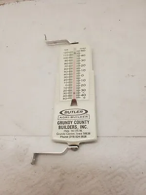 7  Metal Thermometer Grundy County Builders Butler Grundy Center Iowa Farm Bins • $9.99