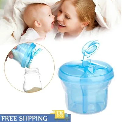 3-Grid Baby Milk Powder Container Snack Pot Dispenser Storage Box With Lid • £5.36