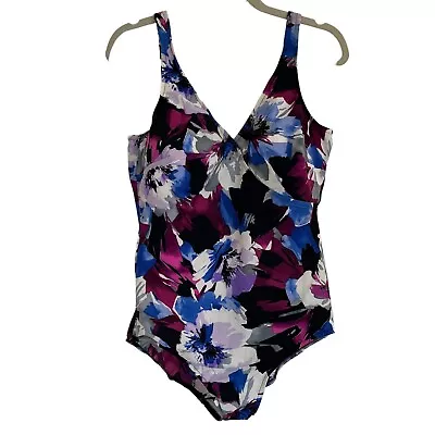 Magicsuit Estilo Womens 16 Swimsuit One Piece Bathing Suit Blue Purple Black • $39.99