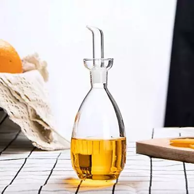 Glass Oil Bottle With Spout Olive Oil Dispenser Vinegar Drizzler Pourer Stopp... • $22.56