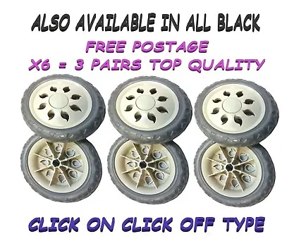 £16.99 • Buy 6 X Replacement / Spare Shopping Trolley Wheels (3 PAIRS ONLY) *FREE DELIVERY*