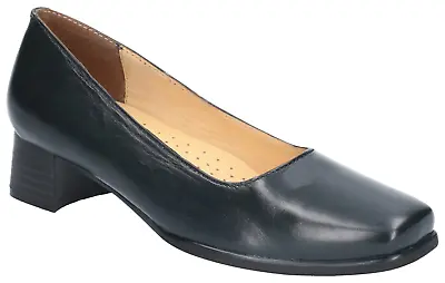 Amblers Walford Ladies Wide Fit Smart Black Court Shoes • £34.99