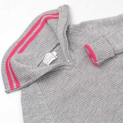 DEVOLD VARDE GRIFFIN Women's Grey Thumb Holes Zip Roll Nek Wool Jumper M Sweater • $70.35