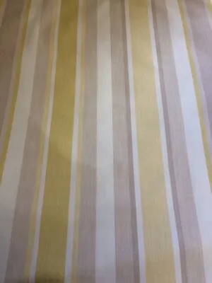 Laura Ashley Awning Stripe Camomile Fabric 1.6 Metres • £25