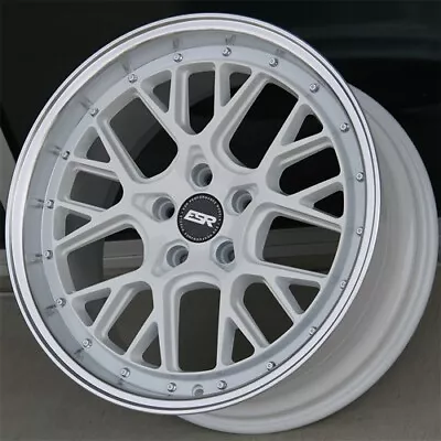 $969 • Buy ESR CS11 18X8.5 5X112 White Wheels VW GTI Golf CC Jetta Passat EOS Audi A4 S4