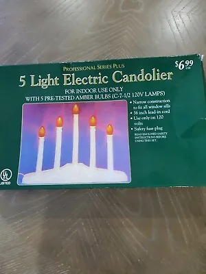 Vintage 5 Light Electric Window Drip Candle Christmas Candolier  • $16.98