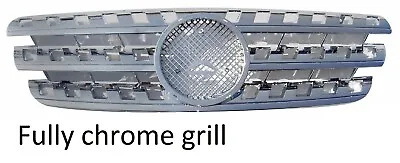 Front Center Grill All Chrome Fit For MB Mercedes ML W163 1998 - 2005 • $99.99