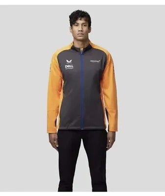 2022 McLaren F1 Team Official Unisex Racing F1 Team Softshell Jacket-Size 12 • £32.99