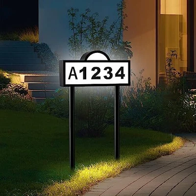 £43.32 • Buy  Solar Address Signs For House, Waterproof House Numbers For Outside Lighted 