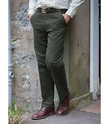 Mens Hogs Of Fife Monarch Moleskin Trousers Green 38S • $73.46