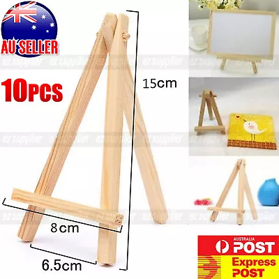 10pcs Mini Artist Wooden Easel Wood Wedding Table Card Stand Display Holder HOT • $14.99