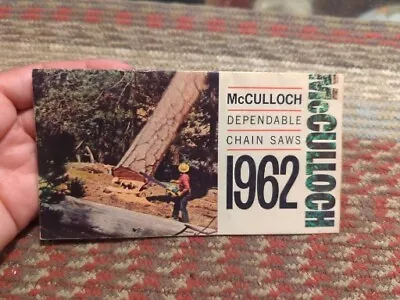 $28 • Buy 1962 McCullough Chain Saws Brochure Vintage Print Advertisement Booklet 