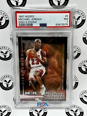 1997 Hoops #5 Michael Jordan Dish N Swish PSA 7 *FRESH SLAB* • $49.99