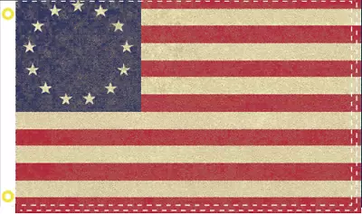 12x18 Vintage Primitive Betsy Ross Flag Americana Tea Stain Us Boat Flag Maga • $8.88