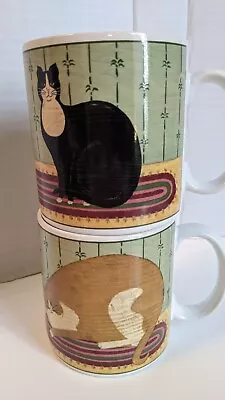 2 X Warren Kimble Sakura Cat Collection Coffee Mug 12 Oz • $25.99