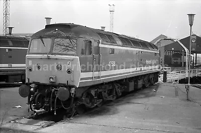 Old Oak Common Class 47 47598 18.12.90 Railway Negative RN301 • £2.99
