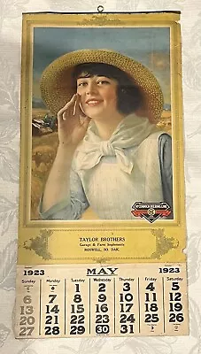 1923 McCormick Deering Calendar Taylor Bros Garage And Farm Roswell So Dakota • $57