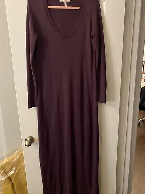 Victoria’s Secret Purple Sweater Knit Dress Scoop Neck Maxi Size LG • $45.99