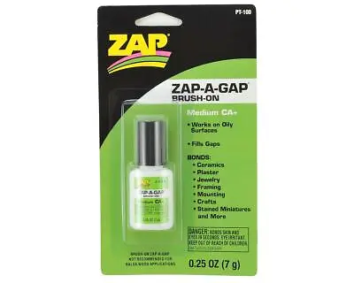 Pacer Technology Zap-A-Gap CA+ Glue W/Brush Applicator (Medium) (0.25oz) • $4.49