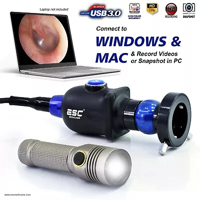 USB Endoscopy Camera HD W/ Portable Cold LED Light Source For Rigid Endoscopes • $440