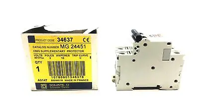 Merlin Gerin Square D 480VAC TypeC 16A Circuit Breaker 24451 (MG24451)(C60N) NOS • $26.95