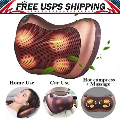 Neck Massager Pillow Pain Relief Shiatsu Knead 8 Head Electric Shoulder Massage • $29.45