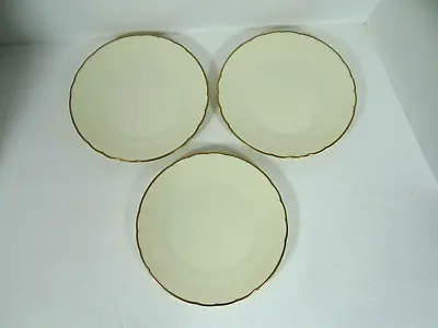 Mikasa Spun Silk Dessert Salad Plates Set Of 3 Japan 8 1/4  Cream Swirled Rim • $14.99