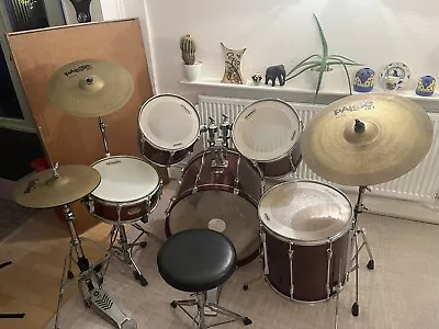 Drum Kit Acoustic Yamaha Stage Custom Advantage Cranberry Red  Cymbals Hardware • £685