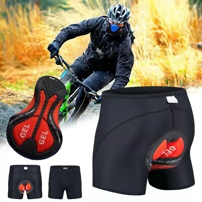 5D Padded Bicycle MTB Liner Mountain Biking Men's Cycling Underwear Bike Shorts • $15.99