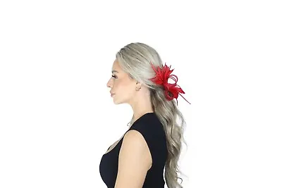 Elegant Feather Hair Fascinator On Headband/Clip Wedding Royal Ascot Races UK  • £12.99