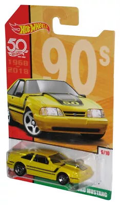 Hot Wheels 50th Anniversary (2017) Yellow '92 Ford Mustang 90s Car #6/10 • $23.98