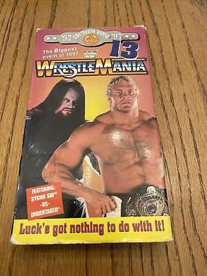 WWF WWE WRESTLEMANIA 13 XIII Vhs COLISEUM VIDEO Austin Hart Undertaker • $49.95