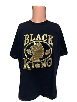 Vintage 90’s BLACK KING Malcolm X Style Black Shirt Size XL Mens Black History • $19.99