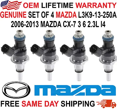$281.99 • Buy OEM X4 Fuel Injectors For 2006-2013 Mazda 3, 6, CX-7 2.3L I4 #L3K9-13-250A TURBO