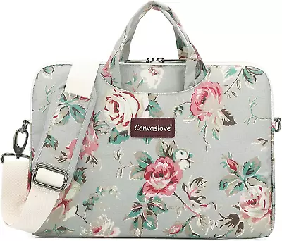 Rose Pattern Water Resistant Laptop Shoulder Messenger Bag For MacBook Pro 16  • $22.99