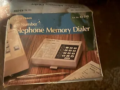 Vintage Radio Shack Duofone 120 100 Number Memory Dialer In Box 1980s Telephone • $10.99