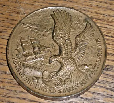Vintage BICENTENNIAL US NAVY Large Challange Coin • $20