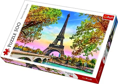 £7.64 • Buy Trefl 500 Piece Adult Large Romantic Paris Eiffel Tower Floor Jigsaw Puzzle NEW