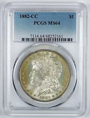 1882-CC Morgan Silver Dollar - PCGS MS 64 • $400