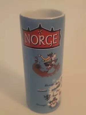 Disney Epcot Norway Pavilion Map 4  Shot Glass Bud Vase Norge • $9.99