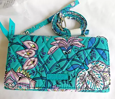 Vera Bradley PEACOCK GARDEN RFID Wallet Crossbody NWT $79 • $31.98