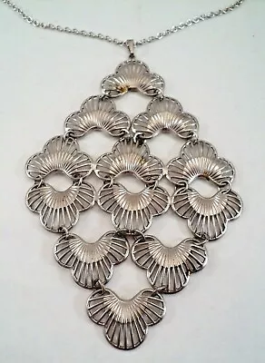 Vintage SARAH COVENTRY Massive MEDALLION NECKLACE - 3  X 4.25  - Retro BOHO • $16.46