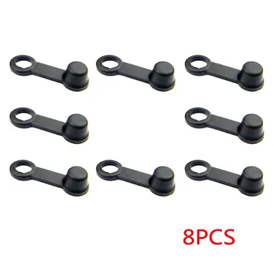 8Pc Black 8mm Car Brake Caliper Bleed Nipple Screw Dust Cap Covers Rubber Parts • $4.17